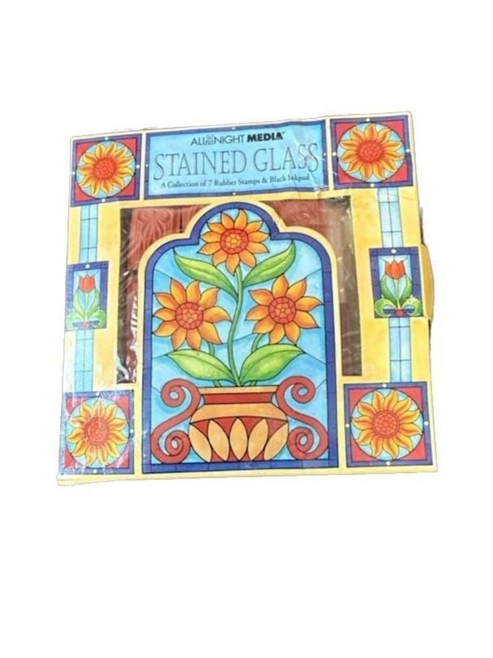 All Night Media Stained Glass Rubber Stamp Set #7018K